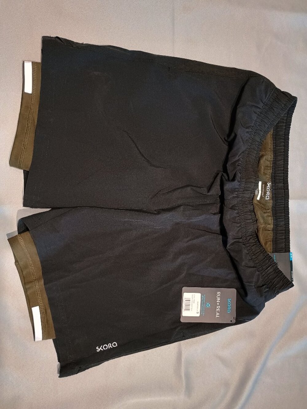 Men's Quick Dry Black Running Shorts With spandex liner